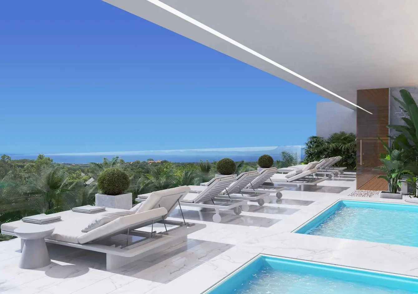 Kolam rooftop di clubhouse The Umalas Signature